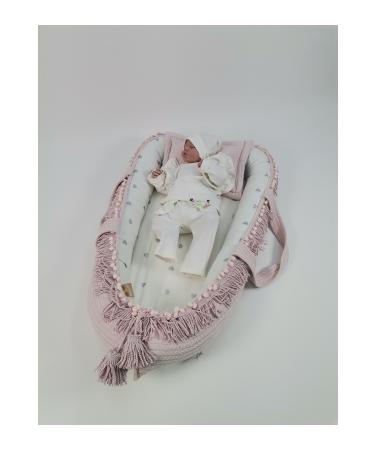 Designer Anne 8-Piece Tassel Set Powder Knit Pique - Silver Heart Poplin - Buy Online on GoSupps.com