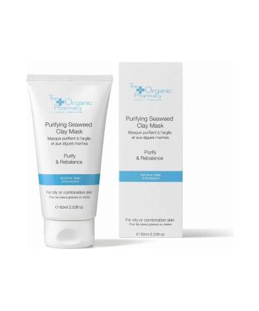 The Organic Pharmacy Organic Purifying Clay Mask Seaweed to Remove Oil Make-up Remnants On The Skin 60 ml 1258