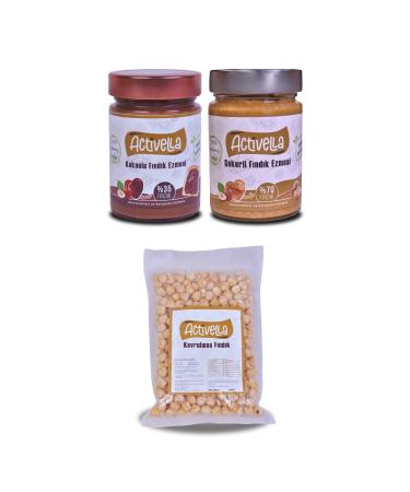 Activella Cocoa 330gr 5 Hazelnuts + Sugar 320gr p Hazelnuts + Roasted Hazelnuts 500gr