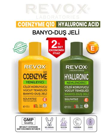 Revox Coenzyme Q10 Skin Regenerator + Hyaluronic Acid Skin Moisturizing Shower Gel Economic Set