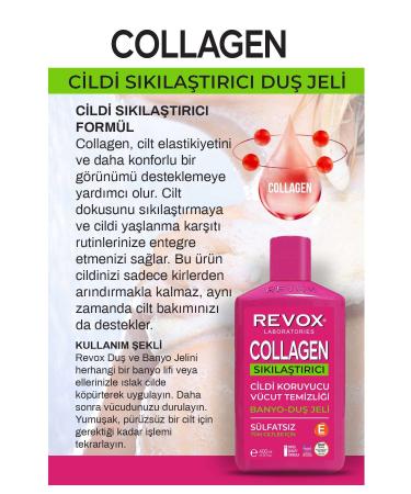Revox Collagen Skin Firming Sulfate-Free Bath and Shower Gel 400 Ml - Buy Online on GoSupps.com