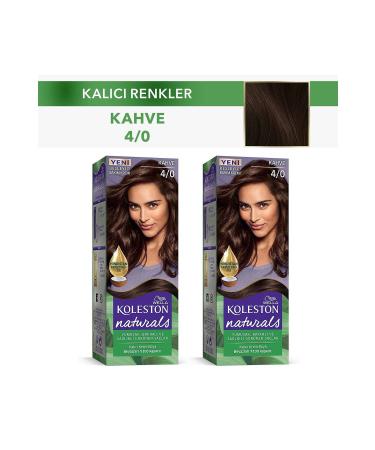 Wella Koleston Naturals Hair Dye 4/0 Brown X 2 Pieces