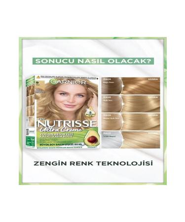 Garnier Nutrisse Intense Nourishing Permanent Cream Hair Dye 9 Blonde - Buy Online on GoSupps.com
