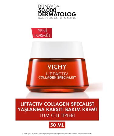 Vichy Liftactiv Collagen Specialist Anti-Aging Care Cream 50 ml - Peptides and Vitamin C