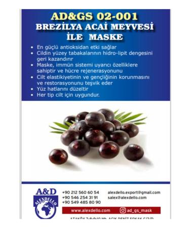 ALEXDELLO FACE CARE MASK Mask with Brazilian Acai Fruit - Buy Online on GoSupps.com