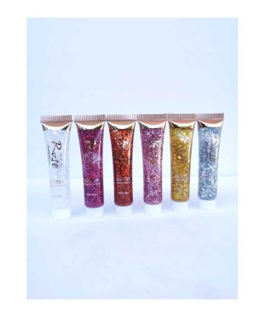 Roesia Rose Cosmetics Rose New 6 Tube Glitter Gel & Sparkling Glitter