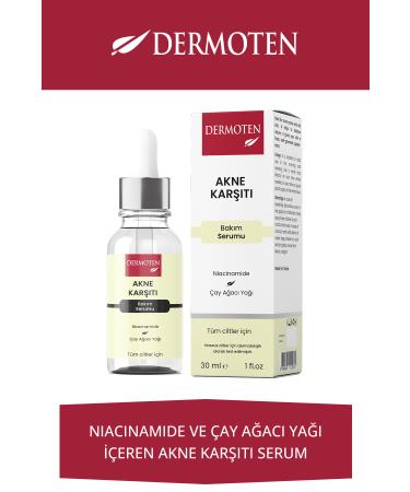 Dermoten Anti-Acne Serum Niacinamide and Tea Tree Oil Skin Care Serum 30 ml