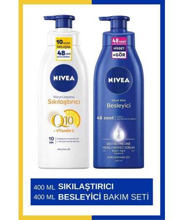 NIVEA Q10 Firming Body Lotion 400ml & Body Milk Nourishing 400ml