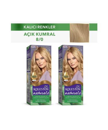 Wella Koleston Naturals Hair Dye 8/0 Light Blonde X 2 Pieces