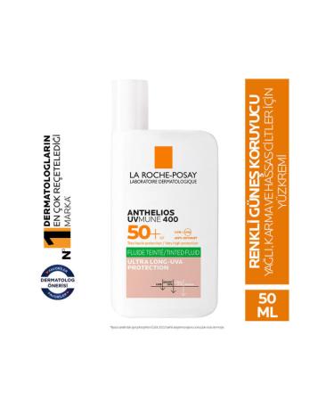 La Roche Posay Anthelios Oil Control Fluid - SPF 50+ Tinted Sun Cream for oily combination and sensitive skin 50ml
