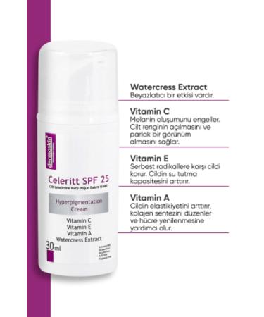 Dermoskin Celeritt SPF 25 Cream which provides whitening of dark spots 30 ml.