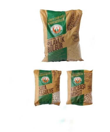 Agricultural Credit Union Agricultural Credit Pulses Set (2.5 Kg. Bulgur for Pilaf + 1 Kg. Dry Beans + 1 Kg. Chickpeas)