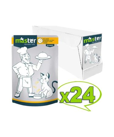 Masterline Master Cat Food Chicken Meat Pouch Wet Food 80 Gr 24 Pieces