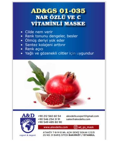 ALEXDELLO FACE CARE MASK Pore Cleansing Firming and Beauty Mask - Pomegranate Extract and Vitamin C Mask - 350 gr - Buy Online on GoSupps.com