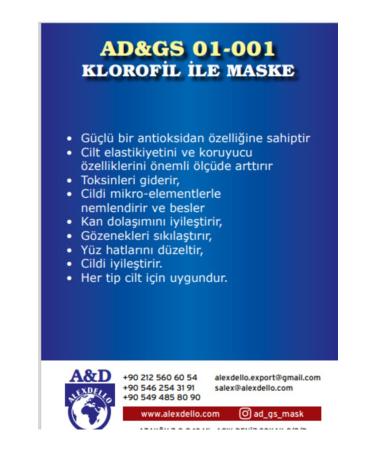 ALEXDELLO FACE CARE MASK Mask with Chlorophyll - Buy Online on GoSupps.com