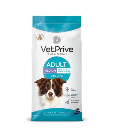 VetPrive Vet Prive Medium and Large Breed Adult Dog Food Lamb Meat 14 Kg + TheraVet Pet Shampoo 200 ml - Buy Online on GoSupps.com