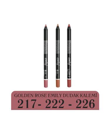 Golden Rose Emily Lip Pencil 3-Piece No: 217-222-226 - NEWEST COLORS - Buy Online on GoSupps.com