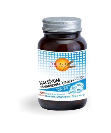 Meka Nutrition Calcium Magnesium Zinc Vitamin D 120 Tablets