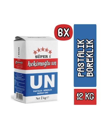 HEK MO LU FLOUR Flour 2 Kg Pastry Wheat X 6 Pieces