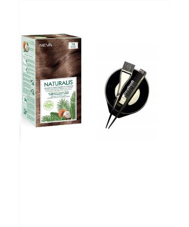 NEVA COSMETICS Naturalis Hair Dye 7.0 Intense Blonde 0 Vegan + 9030 Dye Bowl Container