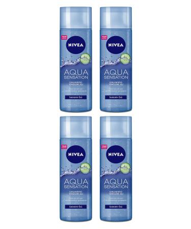 NIVEA Aqua Sensation Cucumber Extract Refreshing Cleansing Gel 200 ml x 4 pieces