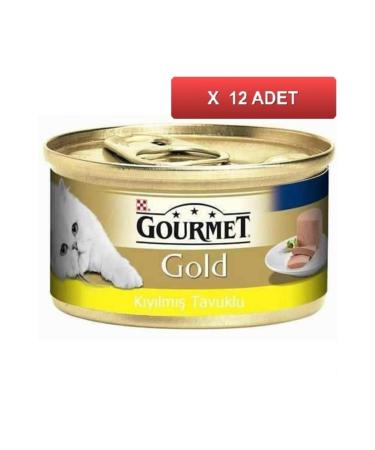 Gourmet Gold Minced Chicken Cat Canned Food 85 Gr (12 Pieces)