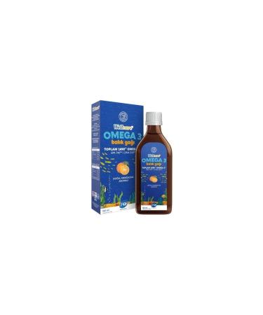 Wellcare Omega 3 Natural Tangerine Flavored Fish Oil Liquid Supplement 150ml