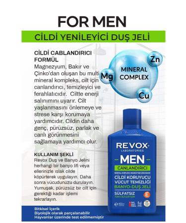 Revox Multi Mineral Complex Skin Revitalizing + Coenzyme Q10 Skin Renewing Shower Gel Economic Set - Buy Online on GoSupps.com
