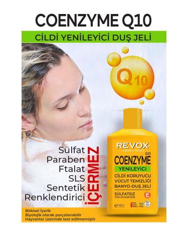 Revox Coenzyme Q10 Skin Renewing Sulfate-Free Bath and Shower Gel 400 ml - Buy Online on GoSupps.com