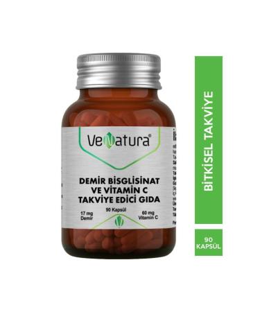 Venatura Iron Bisglycinate and Vitamin C 90 Capsules