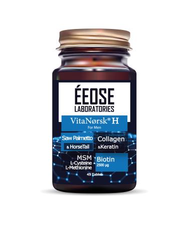 Eeose Vitanorsk H For Men Saw Palmetto& Collagen Keratin&MSM&cysteine&methionine&biotin - Buy Online on GoSupps.com