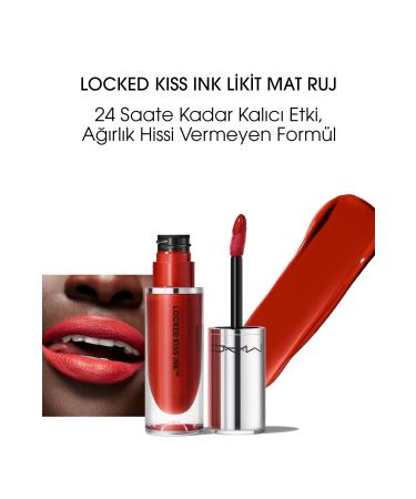 Mac Locked Kiss Ink 24hr Liquid Matte Lipstick - Extra Chili - 4ml PSSNS607 Lipstick