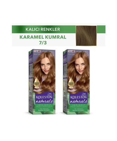 Wella Koleston Naturals Hair Dye 7/3 Caramel Blonde X 2 Pieces