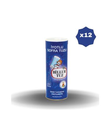 Billur BILLUR IODINE SALT 125 GR X 12 PIECES