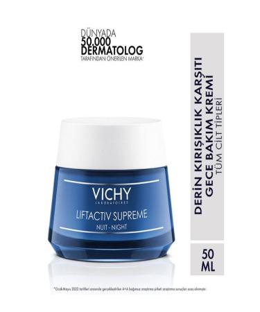 Vichy Liftactiv Night Supreme Cream - Anti-Aging Night Care Cream 50ml - Buy Online on GoSupps.com
