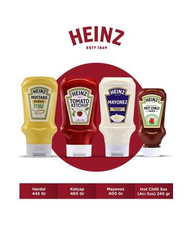 Heinz Burger Hot Sauce Pack (MUSTACHIO 445 GR KETCHUP 460 GR MAYONNAISE 400 GR HOT CHILLI SAUCE 245 GR)