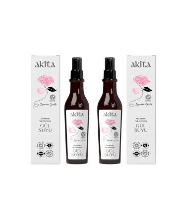 Akita 100% Natural Non-Oiled Rose Water 2x250ml