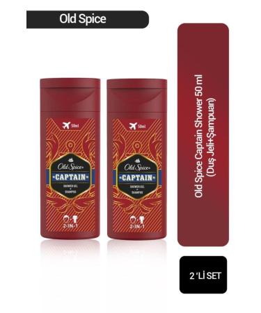 Old Spice Old Spice Captain Shower Gel Shower Gel+Shampoo 50 ml X2 Pieces