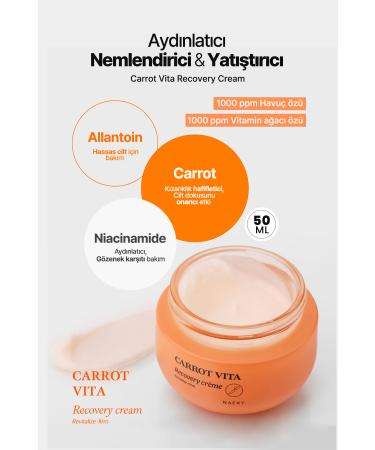 NAEXY Balancing Regenerating Vitamin Cream with Carrot Extract NAEXY KOREA Carrot Vita Recovery Cream - Buy Online on GoSupps.com