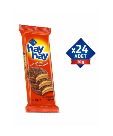 Cizmeci Time Hay Hay Classic Cocoa Coated Cream Biscuit 30 gr X 24 Pieces