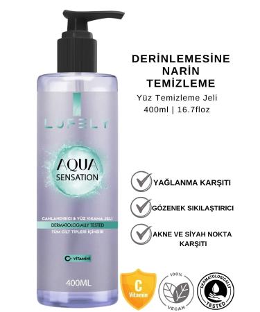 LUFELY Vitamin C Anti-Acne and Blackhead Purifying and Refreshing Facial Cleansing Gel 400 Ml - Buy Online on GoSupps.com