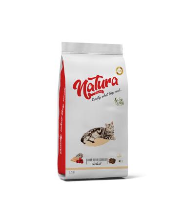 Natura low grain neutered cat food with salmon anchovy and blackberry 2kg neutered cat food