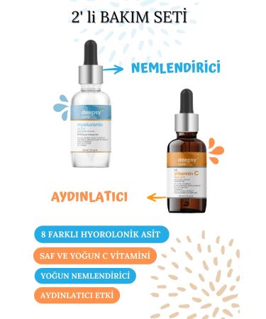Deepsy Care Hyaluronic Acid & Vitamin C Serum 2 Pack Serum - Skin Serum