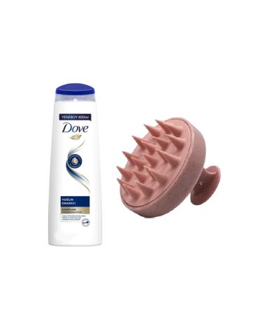 Dove Shampoo Intensive Repair 400 ml + Soft Silicone Hair Care Massage Comb
