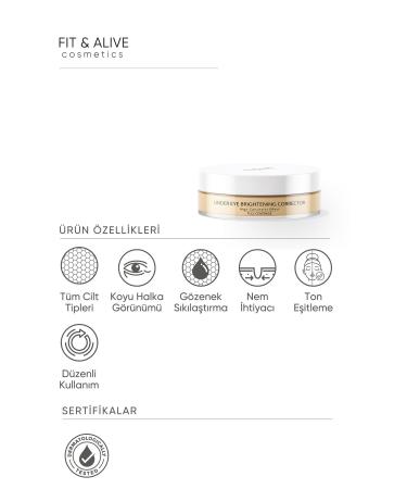 Fit & Alive Fitalive Brightening Under Eye Care Cream 01 (High Coverage) - Buy Online on GoSupps.com