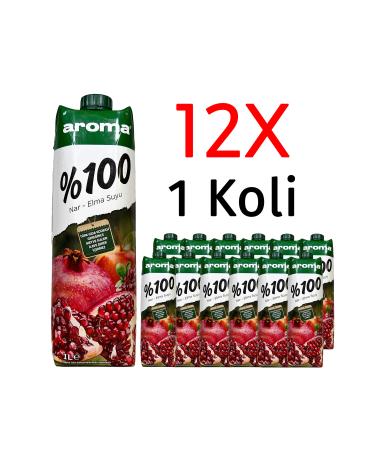Aroma Pomegranate-Apple Fruit Juice 1L 12 Pieces