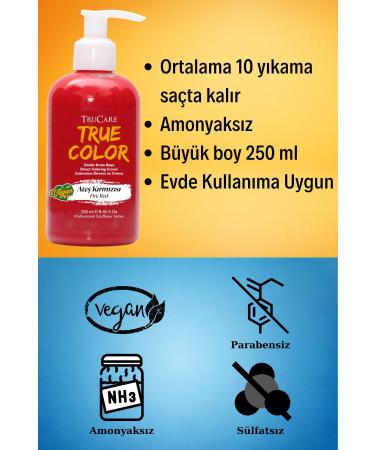 Trucare Truecolor Hair Dye Fiery Red 250 ml - Buy Online on GoSupps.com