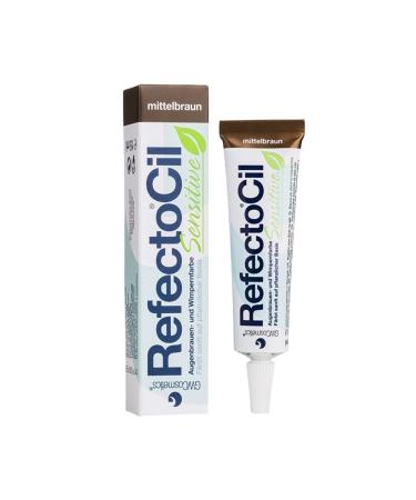 Refectocil Sensitive Medium Brown Eyebrow and Eyelash Dye for Sharper Looks 15 ml