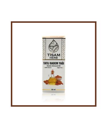 SWEET ALMOND OIL 30ML 100% PURE COLD PRESSED 2 PIECES