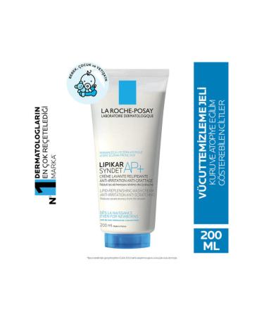 La Roche Posay Lipikar Syndet AP+ Body Wash Gel Without Preservatives for Dry and Sensitive Skin 200ml